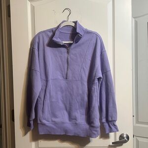 Lavender Quarter-Zip Pullover